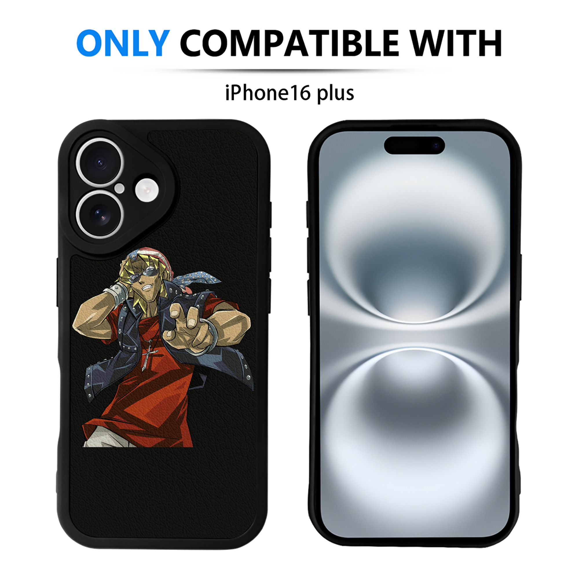 （画像用） 遊☆戯☆王 Yu-Gi-Oh! 【iPhone 16シリーズ対応】シリコンスマホケース（レザー調） 材質：シリコン